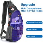 G4Free Sling Bags Men Shoulder Backpack Small Cross Body Chest Sling Backpack (Black) - Image 2